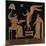 19th Century Greek Vase Illustration of Eros with Two Courtesans-Stapleton Collection-Mounted Giclee Print