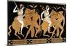 19th Century Greek Vase Illustration of Two Amazons on Horses After Two Youths-Stapleton Collection-Mounted Giclee Print