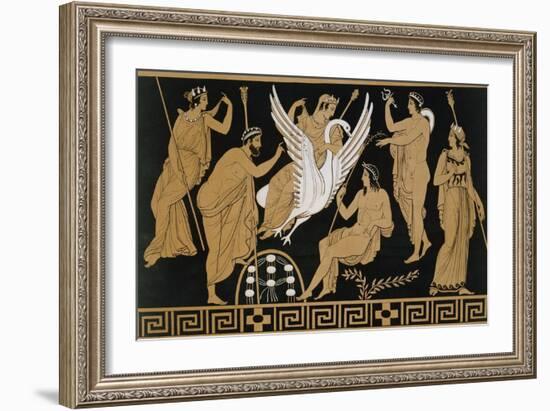 19th Century Greek Vase Illustration of Zeus Abducting Leda in the form of a Swan-Stapleton Collection-Framed Giclee Print