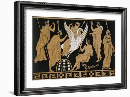 19th Century Greek Vase Illustration of Zeus Abducting Leda in the form of a Swan-Stapleton Collection-Framed Giclee Print