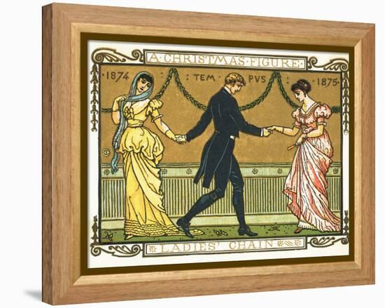 19th-Century Illustration of a Man Dancing Between Two Women-Bettmann-Framed Premier Image Canvas