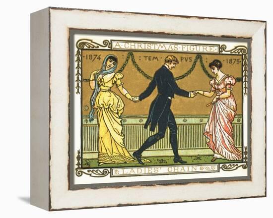 19th-Century Illustration of a Man Dancing Between Two Women-Bettmann-Framed Premier Image Canvas