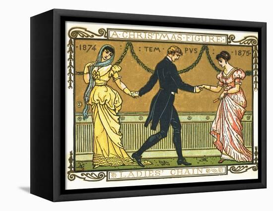 19th-Century Illustration of a Man Dancing Between Two Women-Bettmann-Framed Premier Image Canvas