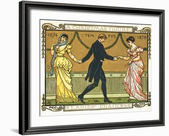 19th-Century Illustration of a Man Dancing Between Two Women-Bettmann-Framed Photographic Print