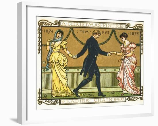 19th-Century Illustration of a Man Dancing Between Two Women-Bettmann-Framed Photographic Print