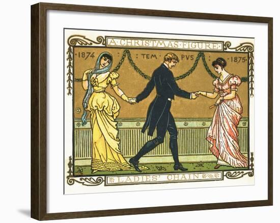 19th-Century Illustration of a Man Dancing Between Two Women-Bettmann-Framed Photographic Print