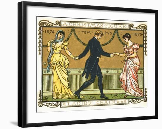 19th-Century Illustration of a Man Dancing Between Two Women-Bettmann-Framed Photographic Print