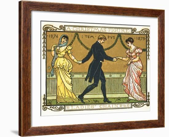 19th-Century Illustration of a Man Dancing Between Two Women-Bettmann-Framed Photographic Print