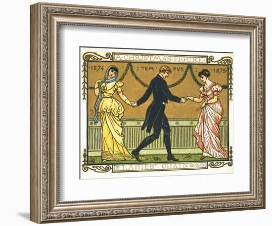 19th-Century Illustration of a Man Dancing Between Two Women-Bettmann-Framed Photographic Print