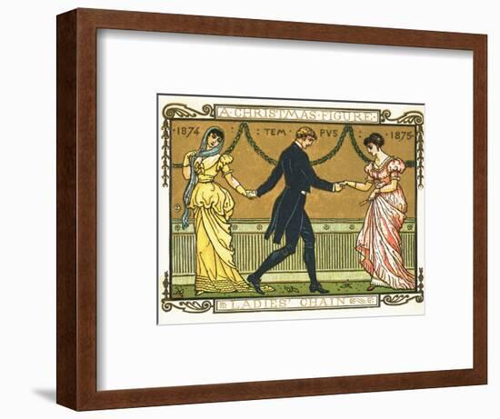 19th-Century Illustration of a Man Dancing Between Two Women-Bettmann-Framed Photographic Print