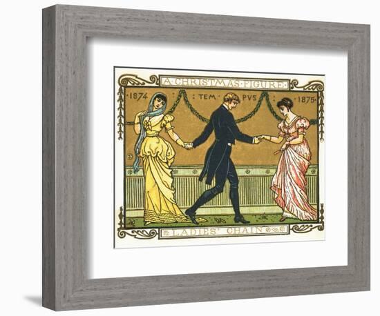 19th-Century Illustration of a Man Dancing Between Two Women-Bettmann-Framed Photographic Print