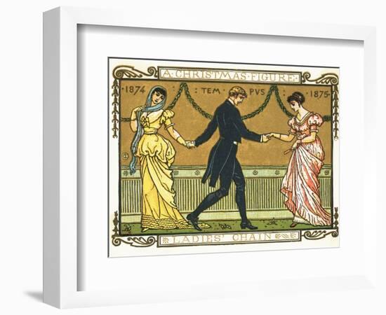 19th-Century Illustration of a Man Dancing Between Two Women-Bettmann-Framed Photographic Print