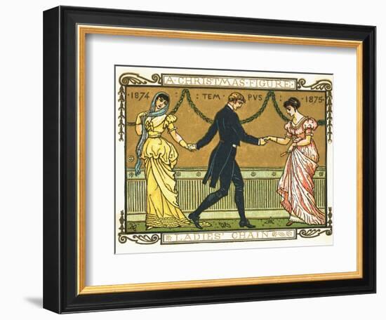 19th-Century Illustration of a Man Dancing Between Two Women-Bettmann-Framed Photographic Print