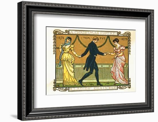 19Th-Century Illustration of a Man Dancing between Two Women-Bettmann-Framed Photographic Print