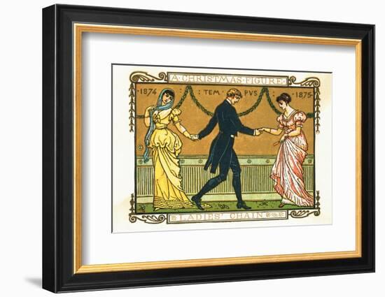 19Th-Century Illustration of a Man Dancing between Two Women-Bettmann-Framed Photographic Print