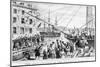 19Th-Century Lithograph of Boston Tea Party-Philip Gendreau-Mounted Giclee Print