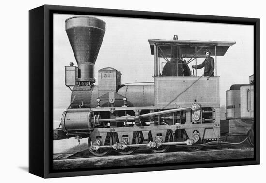 19th Century Locomotive-Science Source-Framed Premier Image Canvas