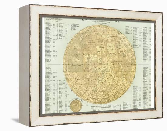 19th Century Map of the Moon-Detlev Van Ravenswaay-Framed Premier Image Canvas