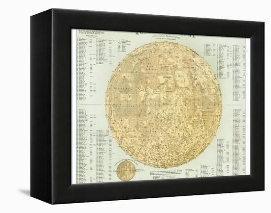 19th Century Map of the Moon-Detlev Van Ravenswaay-Framed Premier Image Canvas