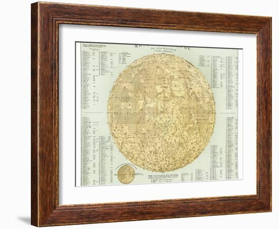 19th Century Map of the Moon-Detlev Van Ravenswaay-Framed Photographic Print