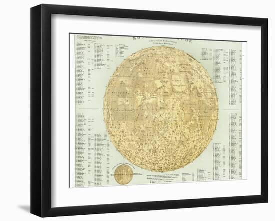 19th Century Map of the Moon-Detlev Van Ravenswaay-Framed Photographic Print