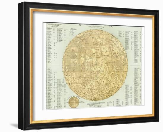 19th Century Map of the Moon-Detlev Van Ravenswaay-Framed Photographic Print