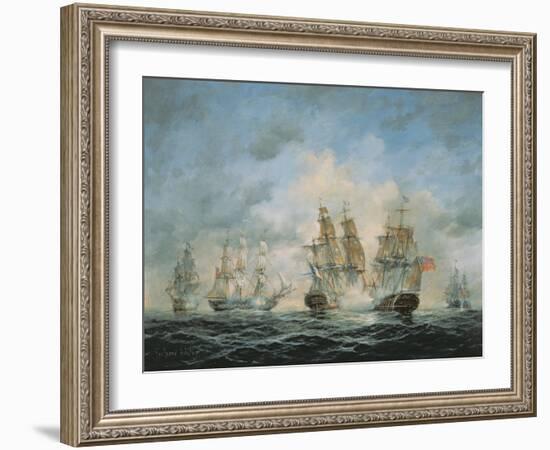 19th Century Naval Engagement in Home Waters-Richard Willis-Framed Giclee Print