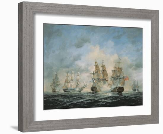 19th Century Naval Engagement in Home Waters-Richard Willis-Framed Giclee Print