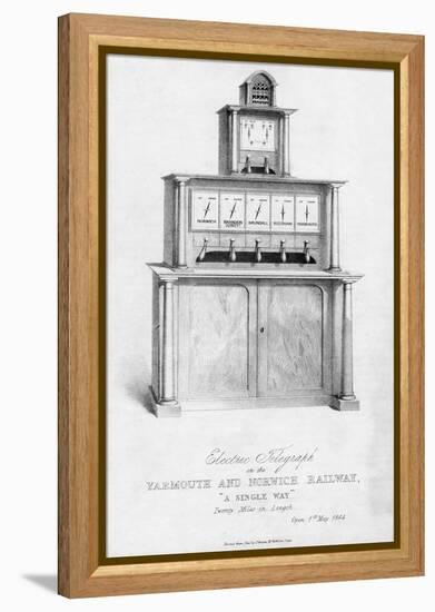 19th Century Railway Telegraph Machine-Science, Industry and Business Library-Framed Premier Image Canvas