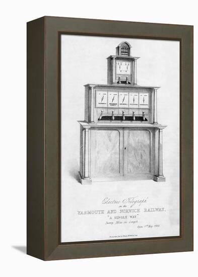 19th Century Railway Telegraph Machine-Science, Industry and Business Library-Framed Premier Image Canvas