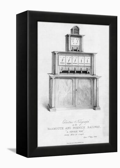 19th Century Railway Telegraph Machine-Science, Industry and Business Library-Framed Premier Image Canvas