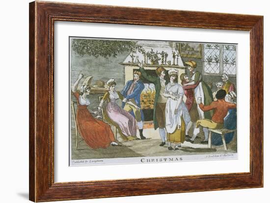 19th Century Scene of a Christmas Celebration-null-Framed Giclee Print