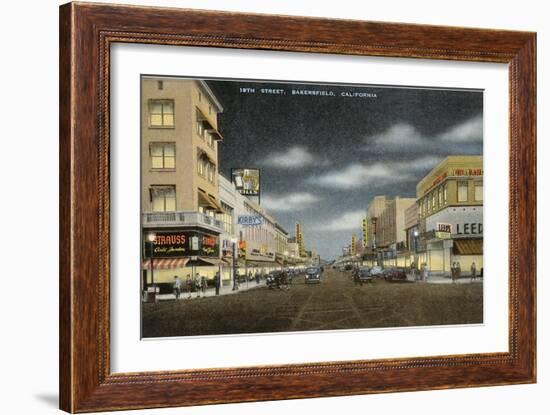 19Th Street, Bakersfield, California-null-Framed Art Print