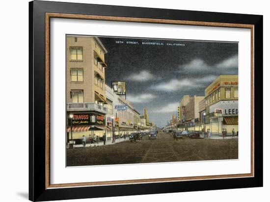 19Th Street, Bakersfield, California-null-Framed Art Print