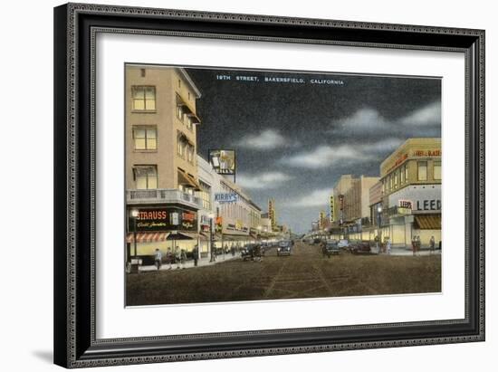 19Th Street, Bakersfield, California-null-Framed Art Print