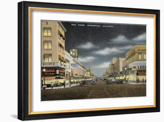 19Th Street, Bakersfield, California-null-Framed Art Print