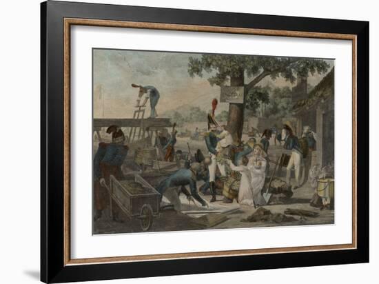 1Ère Vue D'aigleville, Colonie Du Texas Ou Champ D'asile (1St View of Aigleville, Colony of Texas O-Ambroise-Louis Garneray-Framed Giclee Print