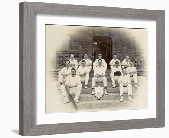 1st Battalion Royal Inniskilling Fusiliers Cricket Team-null-Framed Photographic Print