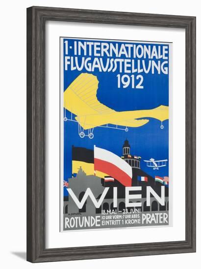 1st International Flying Expo Vienna Austria 1912 Advertising Poster-null-Framed Giclee Print