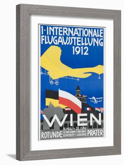 1st International Flying Expo Vienna Austria 1912 Advertising Poster-null-Framed Giclee Print