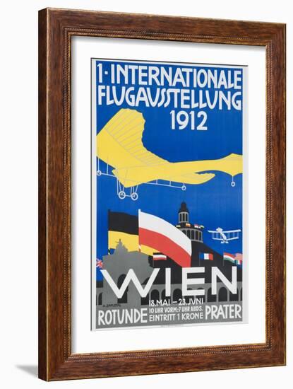 1st International Flying Expo Vienna Austria 1912 Advertising Poster-null-Framed Giclee Print