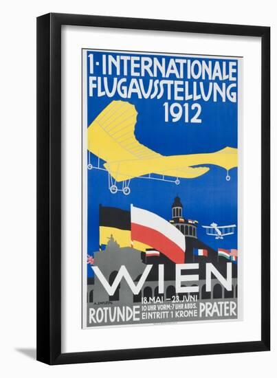 1st International Flying Expo Vienna Austria 1912 Advertising Poster-null-Framed Giclee Print