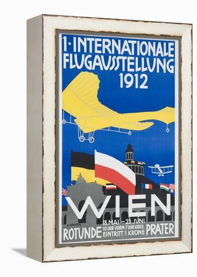 1st International Flying Expo Vienna Austria 1912 Advertising Poster-null-Framed Premier Image Canvas