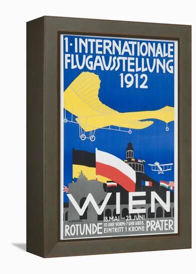 1st International Flying Expo Vienna Austria 1912 Advertising Poster-null-Framed Premier Image Canvas