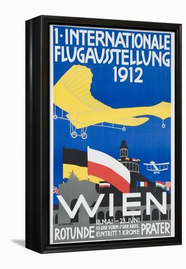 1st International Flying Expo Vienna Austria 1912 Advertising Poster-null-Framed Premier Image Canvas