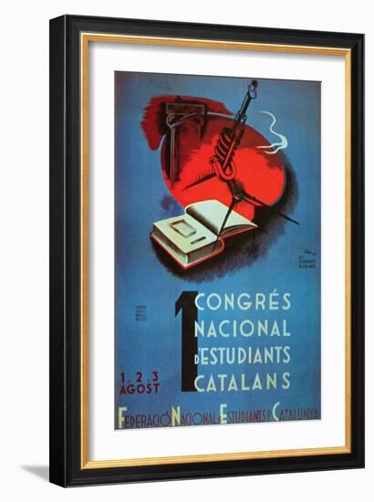 1st National Congress of Catalan Students-Student Federation of Catalonia-Framed Art Print