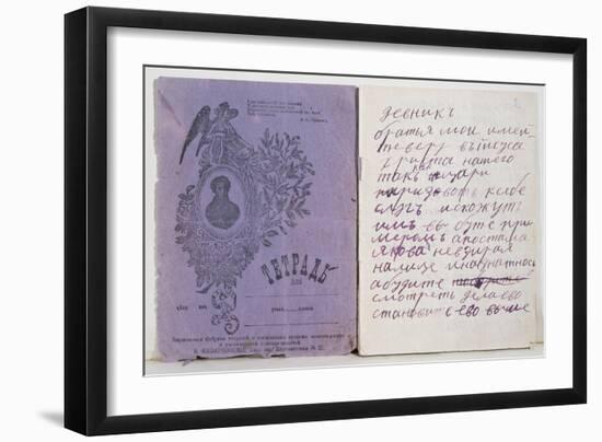 1st Page of Rasputin's Journal, 1910-null-Framed Giclee Print