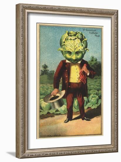 1st Premium Cabbage Head Trade Card-null-Framed Giclee Print