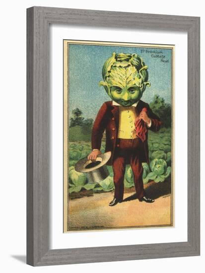 1st Premium Cabbage Head Trade Card-null-Framed Giclee Print