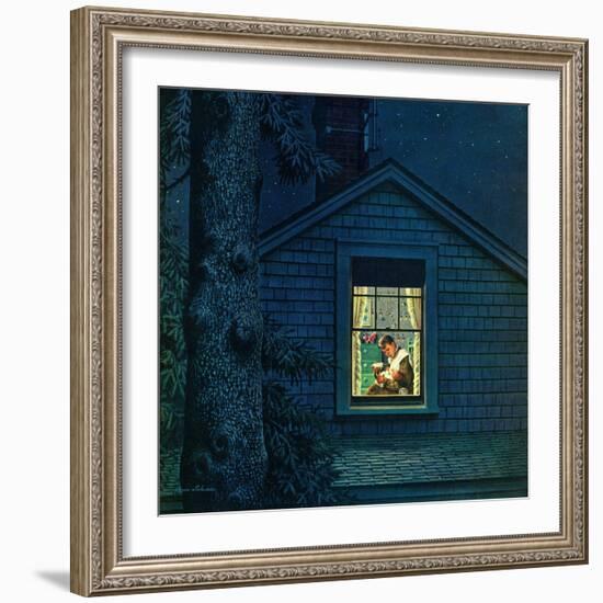 "2:00 Feeding", March 27, 1954-Stevan Dohanos-Framed Giclee Print